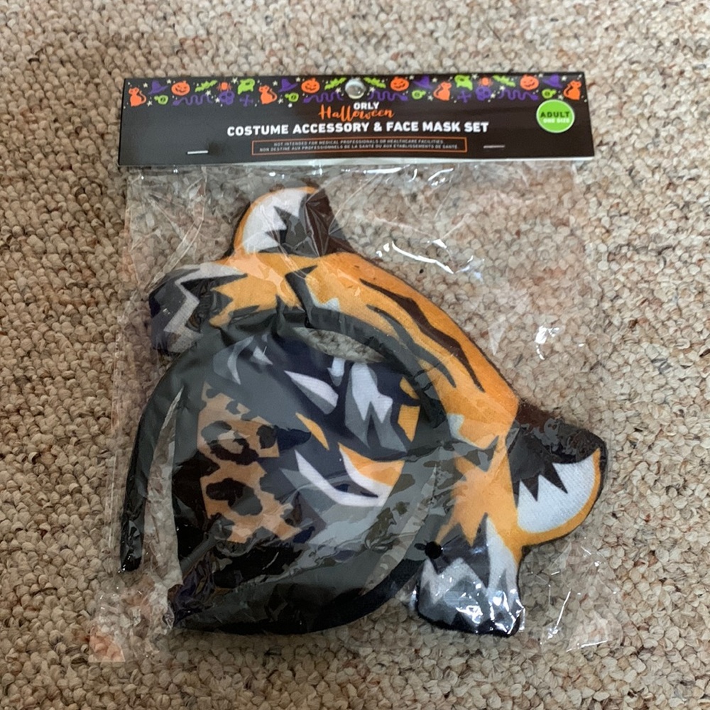 Orly Halloween Tiger Costume Accessory and Face Mask Set